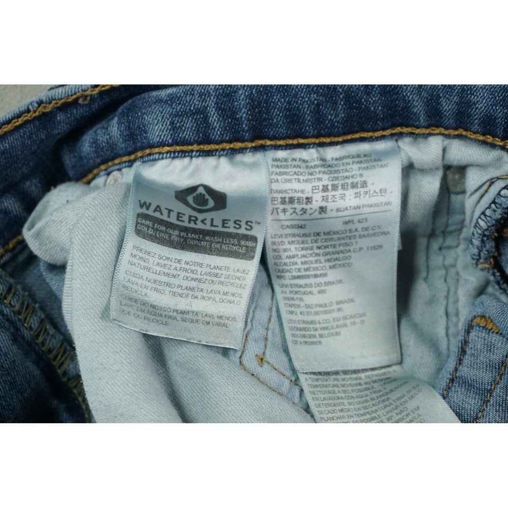 Levis 511 Jeans Slim Fit Mens 32x28 Blue Medium Wash Stretch Denim - Picture 9 of 10